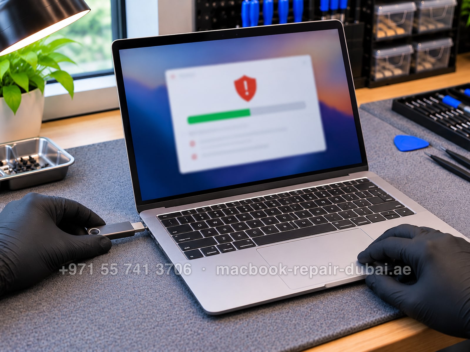 Malware and Virus Removal on a MacBook at MacBook Repair Dubai