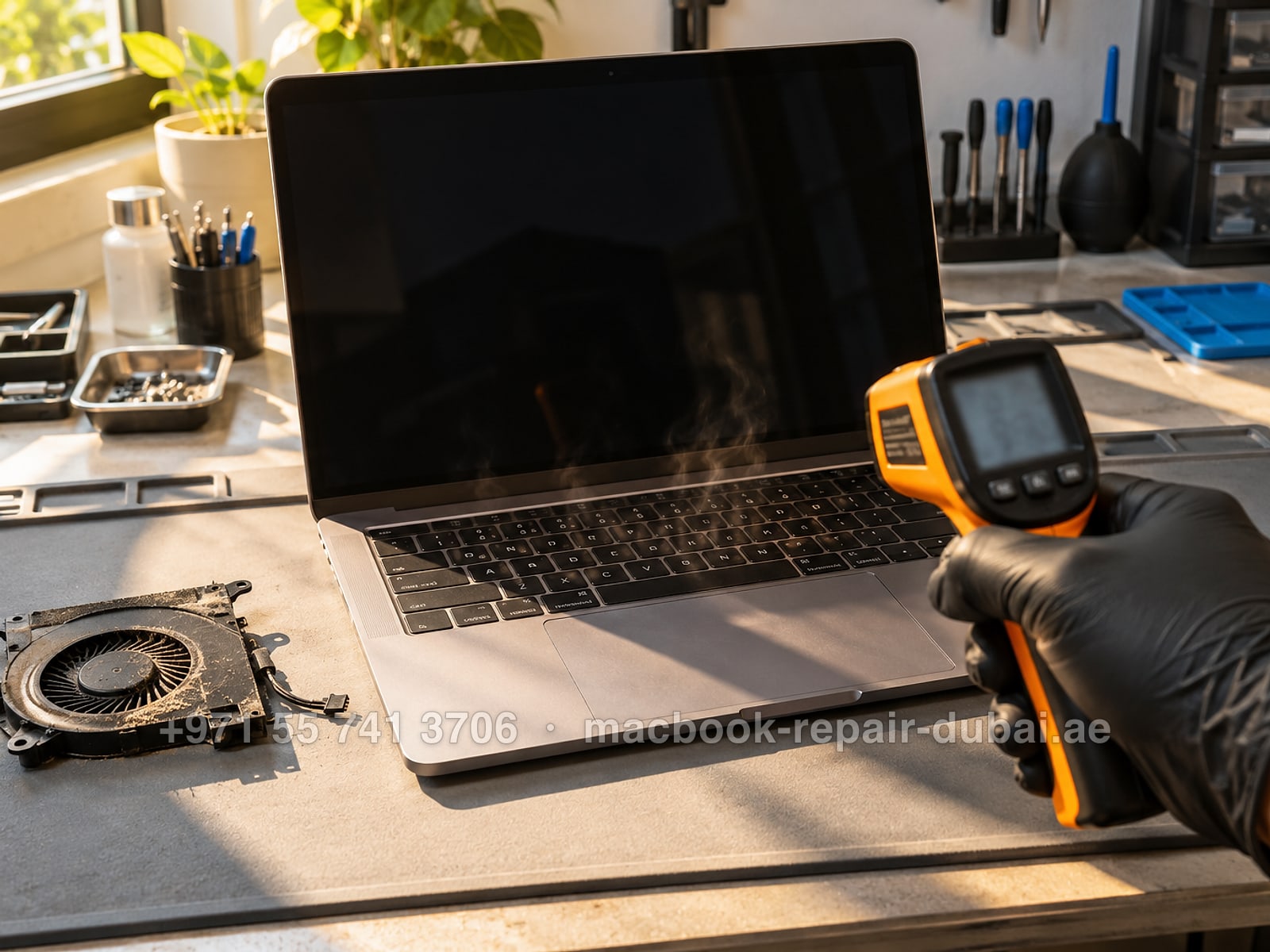 Overheating on a MacBook at MacBook Repair Dubai
