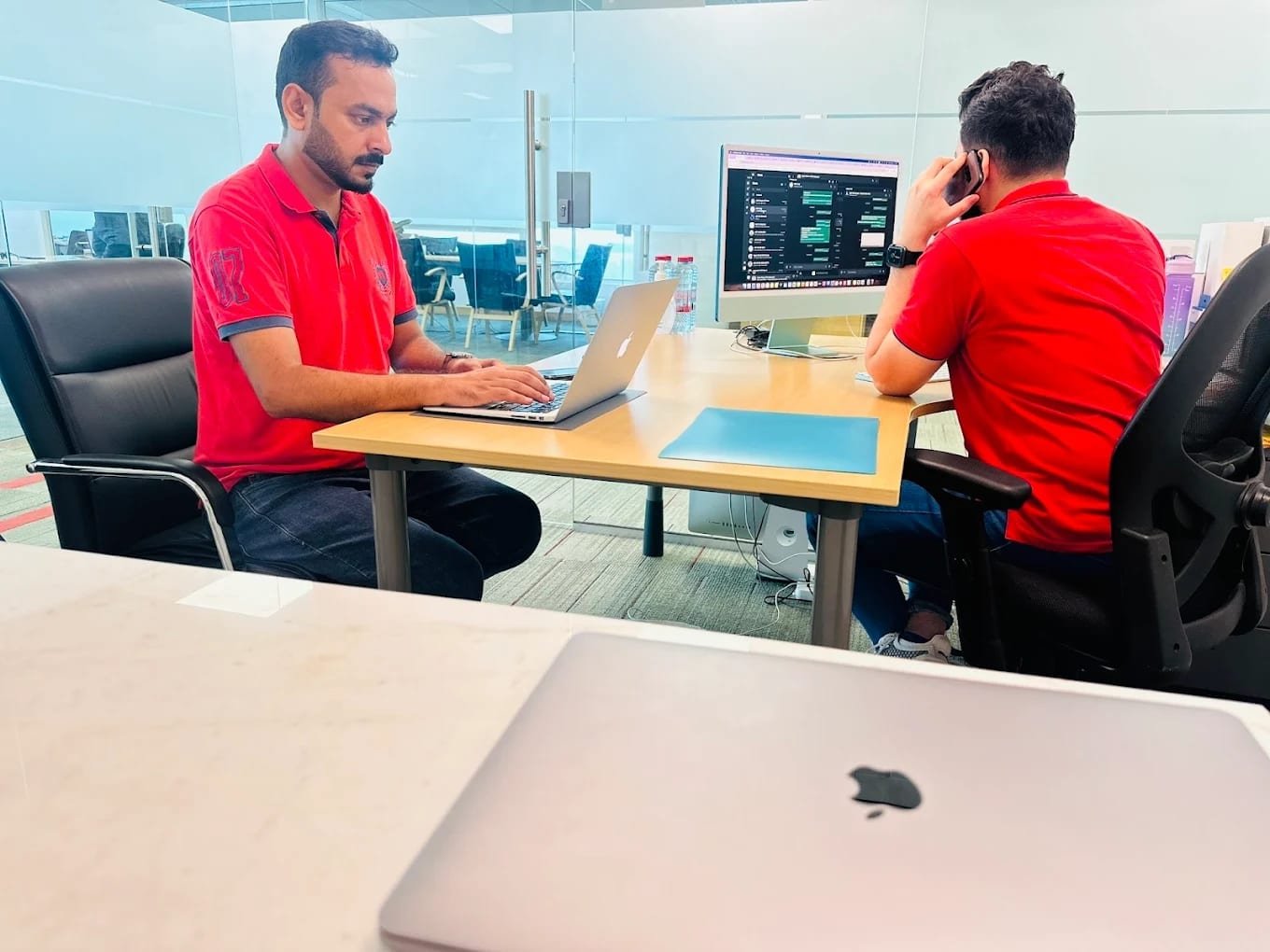 MacBook Repair Dubai technicians at the Concord Tower workshop in Dubai Media City - MacBook Air diagnostics and customer support