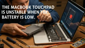 The MacBook touchpad is unstable when the battery is low