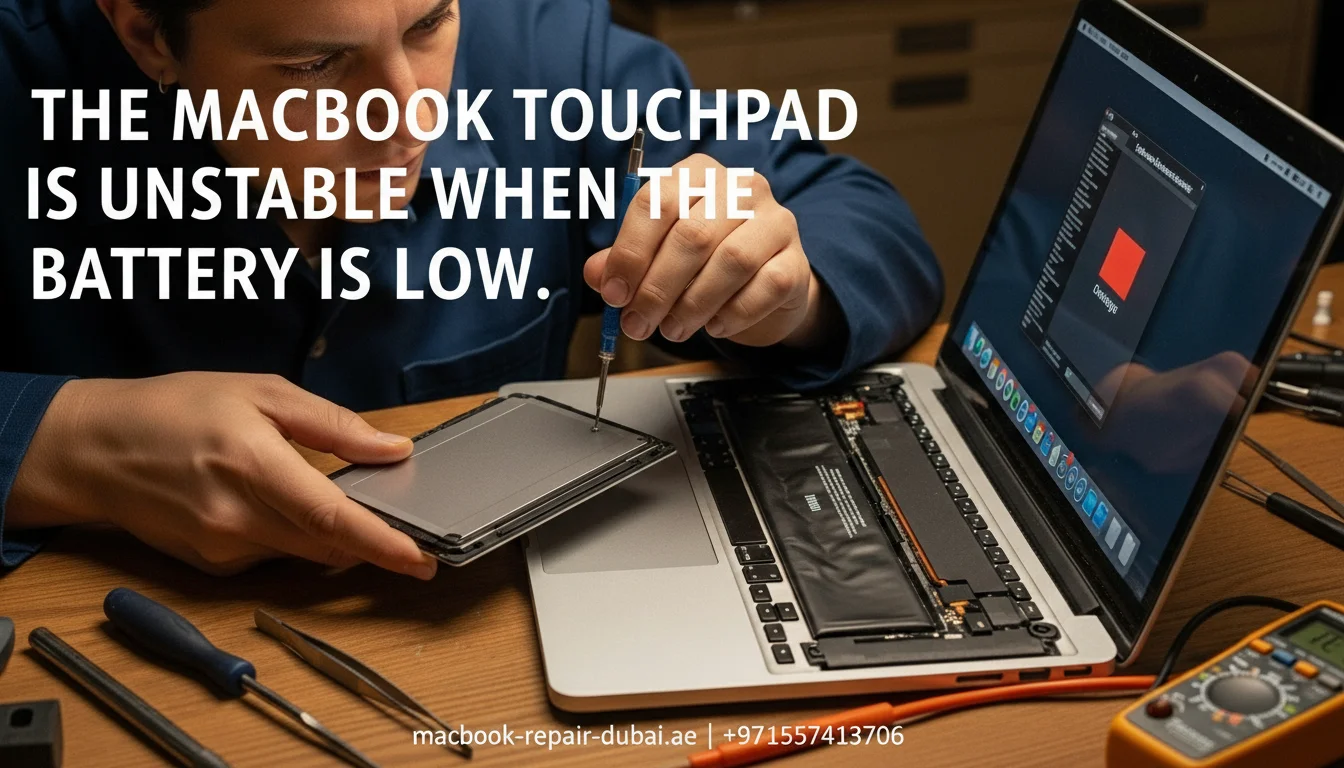 The MacBook touchpad is unstable when the battery is low
