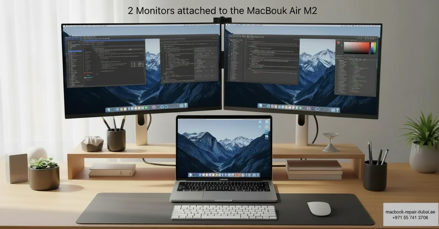 Blogs 2 Monitors attached to the MacBook Air M2