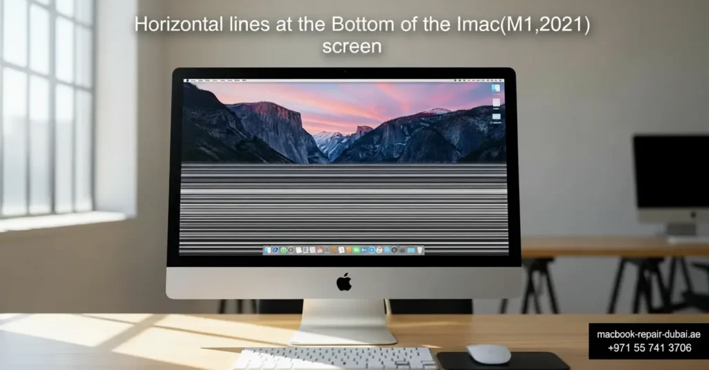 Horizontal lines at the Bottom of the iMac(M1,2021) screen Horizontal lines at the Bottom of the iMac(M1,2021) screen