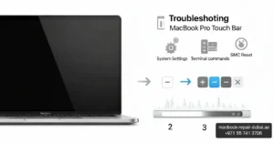 How can I fix the missing Touch Bar controls for the Calculator in MacBook Pro?