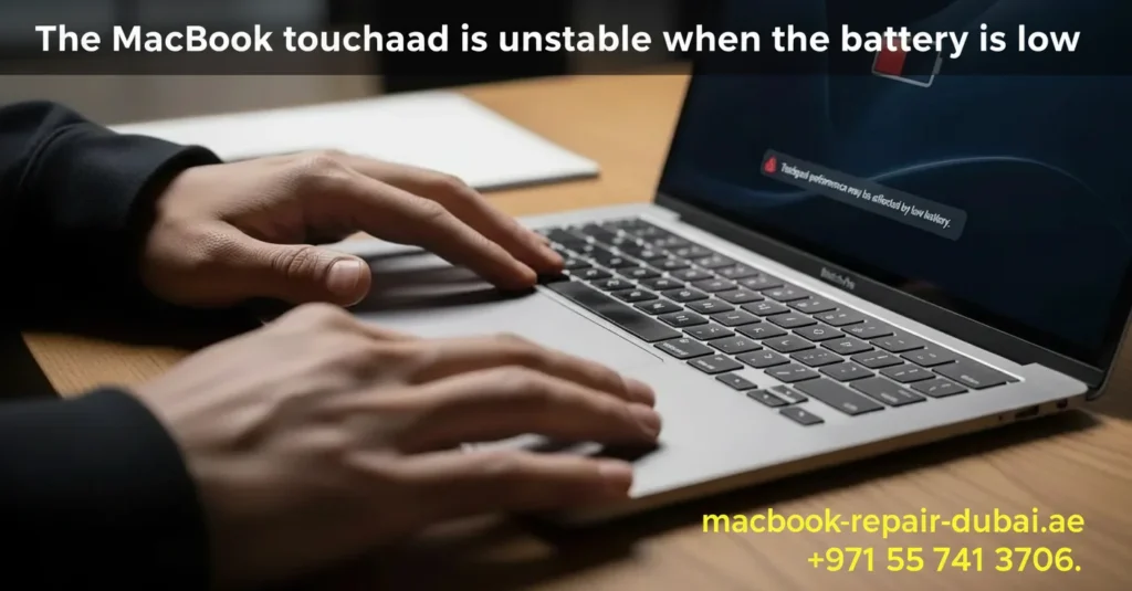 The MacBook touchpad is unstable when the battery is low The MacBook touchpad is unstable when the battery is low