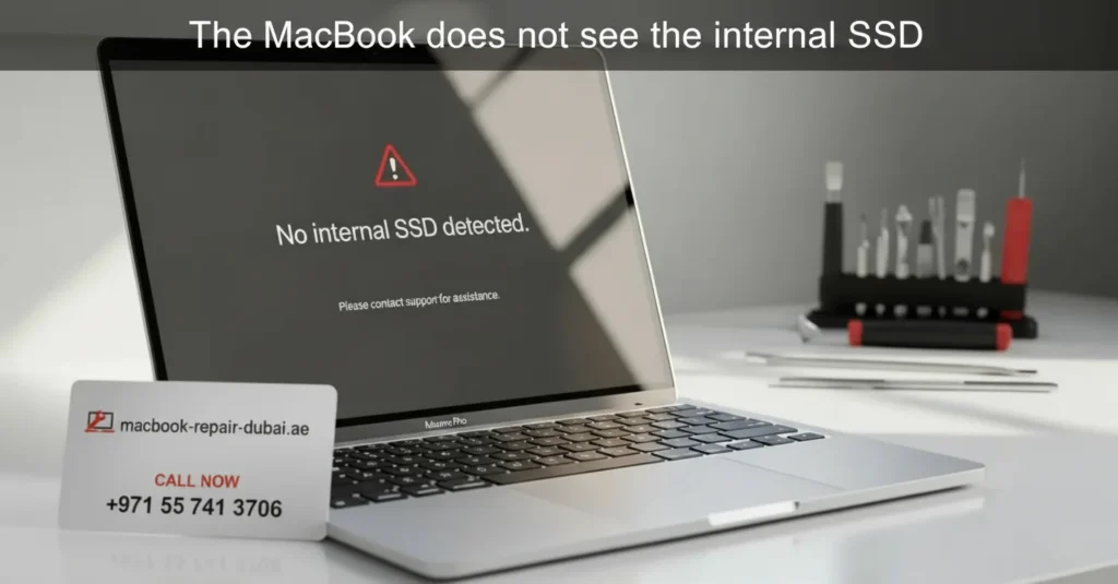 The Macbook does not see the internal SSD The Macbook does not see the internal SSD