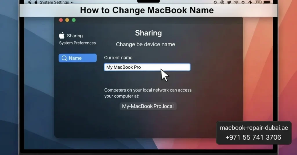 How to Change MacBook Name How to Change MacBook Name